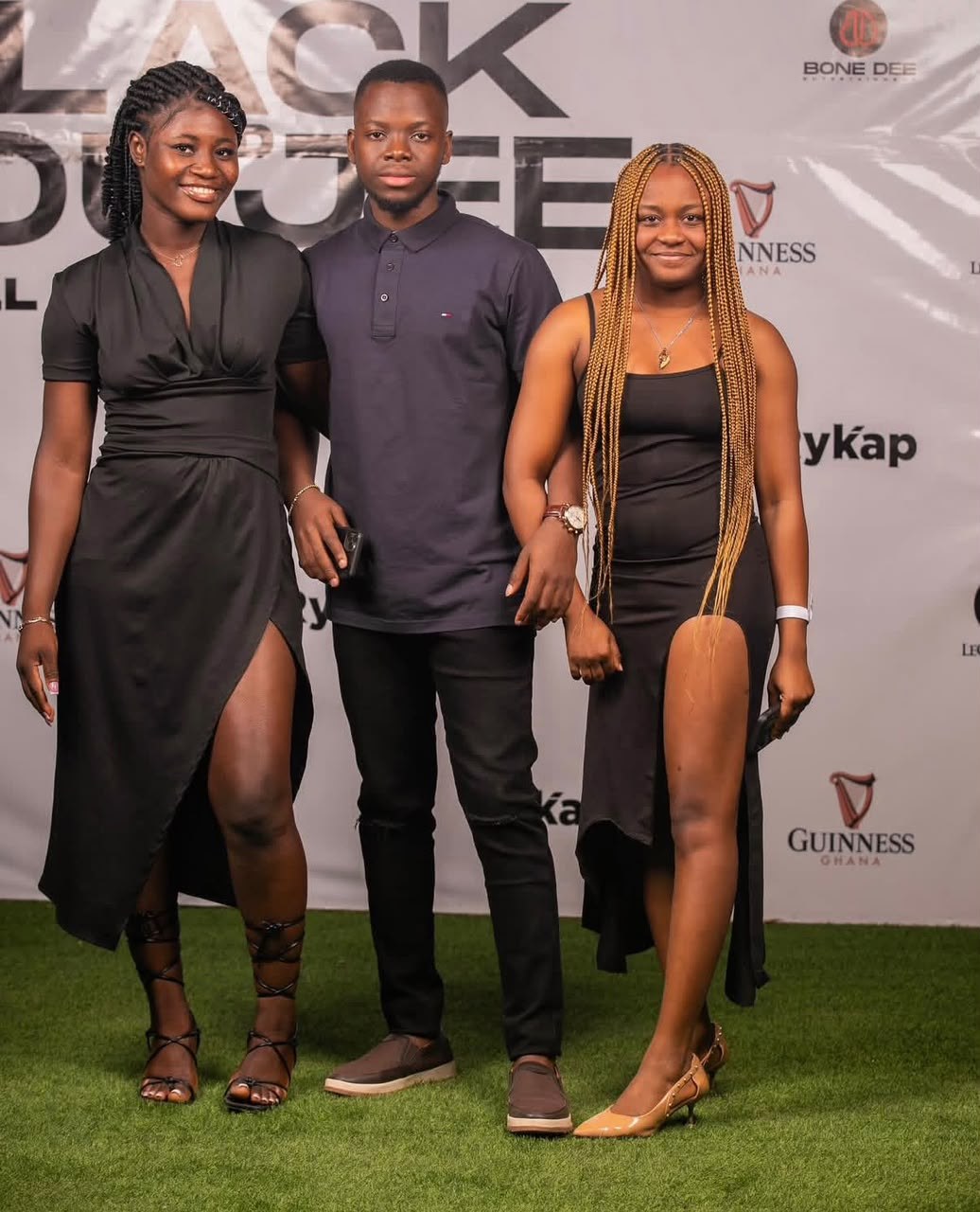 Friends at the Black and Boujee all-black affair